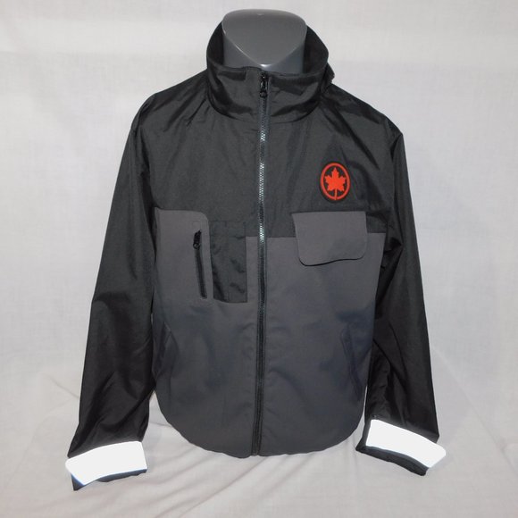 unisync Other - Unisync Mens M Black Gray Wind water resistant Air Canada Shell Jacket ** READ
